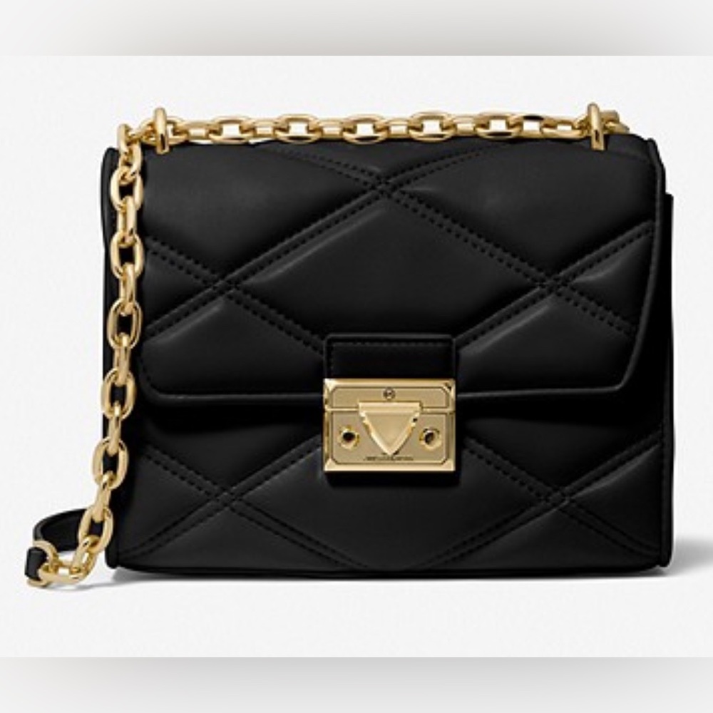 MICHAEL KORS “Serena” Small Quilted Faux Leather Crossbody Bag